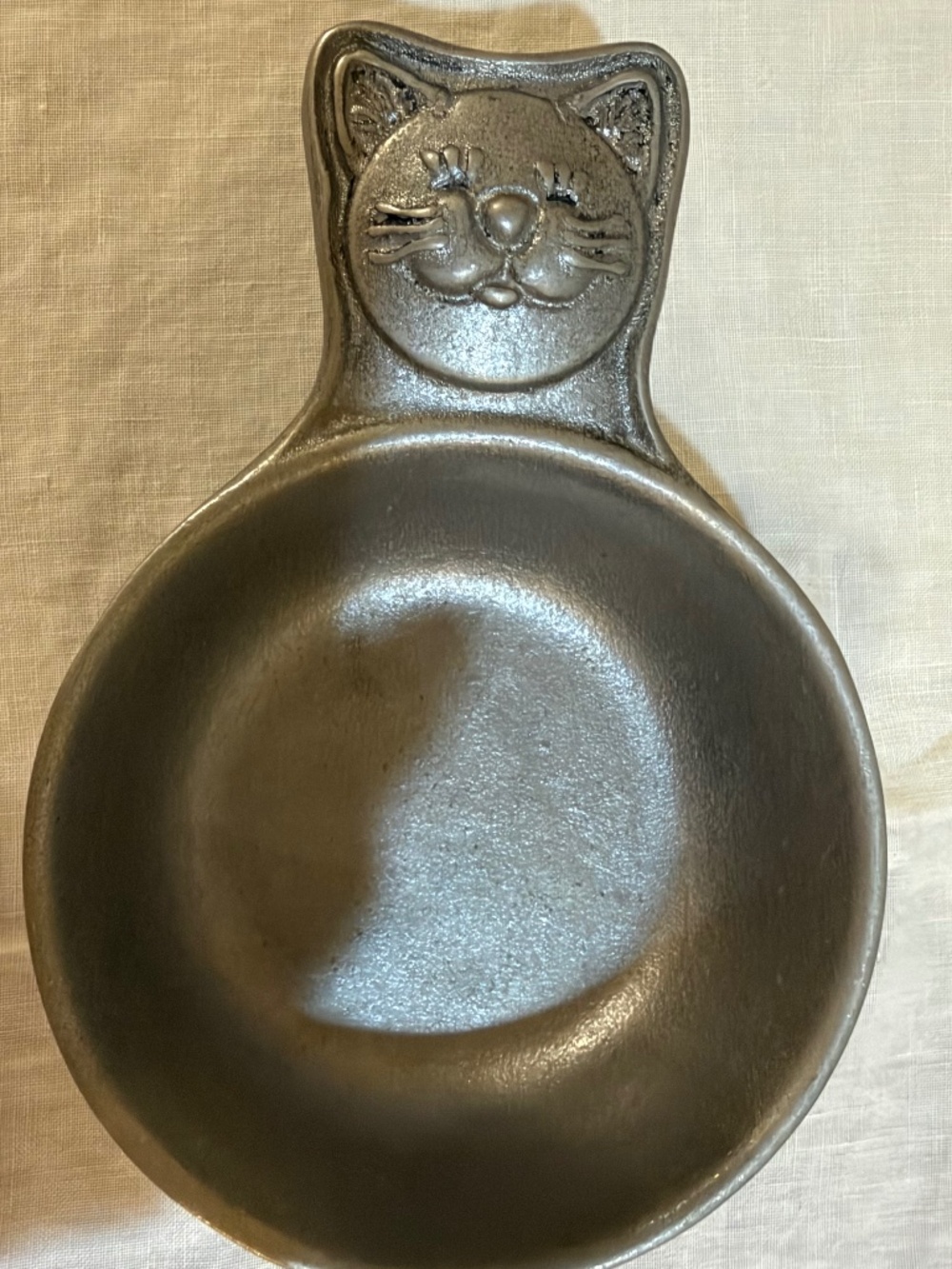 Vintage 1980s Wilton Armetale Cat Face Pottinger Bowl USA